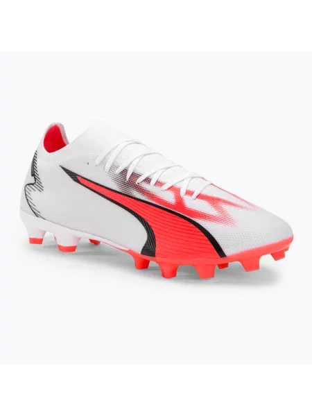 PUMA Ultra Match FG/AG ghete de fotbal pentru bărbați puma alb/puma negru/fire orchid alb