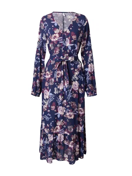 ONLY Rochie tip bluză AMY bleumarin / mov pastel / roșu-violet alb