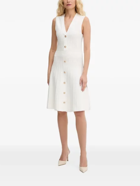Rochie midi Guess tricotate alb