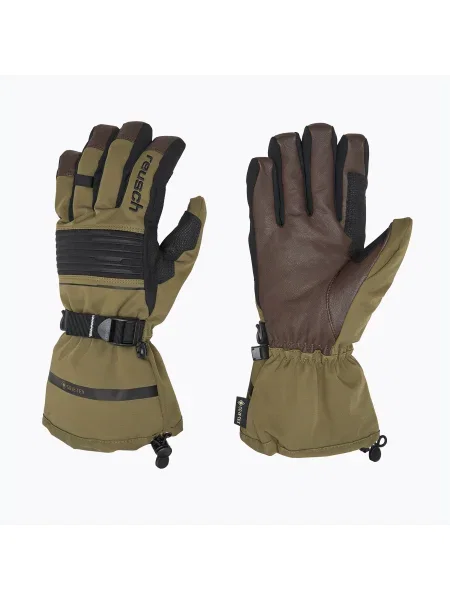 Скиорски ръкавици Reusch Isidro GTX burnt olive/dark brown зелено