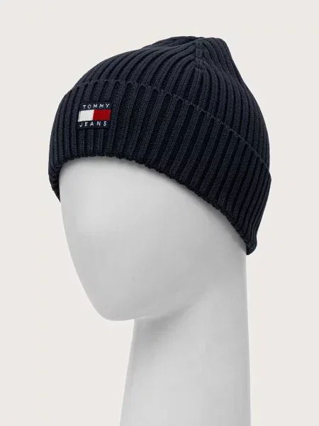 Tommy Jeans czapka beanie niebieska