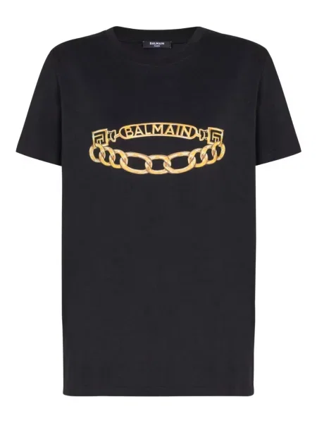 Tricou Balmain cu imagine negru