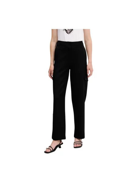 Desigual spodnie SAGUN fason cargo high waist czarny