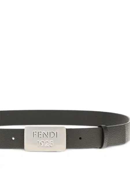 Cu centură curea Fendi din piele negru