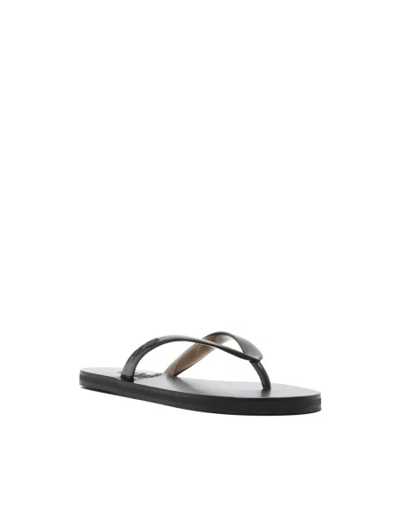 Sandały Ancient Greek Sandals z okrągłym noskiem z paskiem czarne