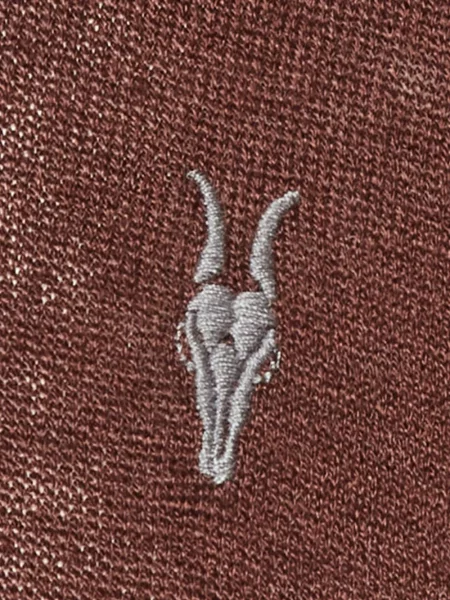 Pulover Allsaints cu decolteu rotund maro