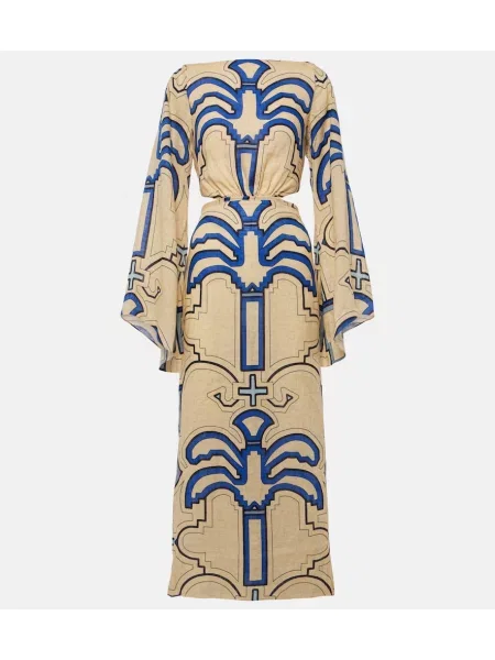 Rochie midi Johanna Ortiz de in până la genunchi de costum galben