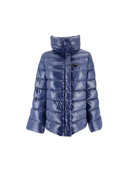 Kurtka puchowa Fay wełniana niebieska