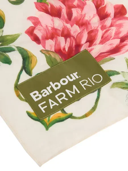 Fular Barbour cu model floral cu imagine