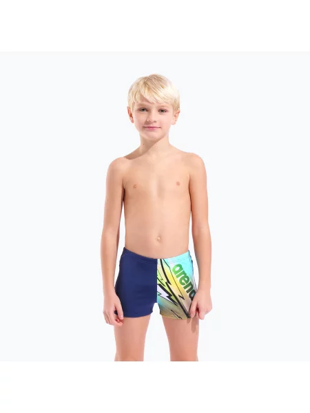 Fiú boxer úszónadrág arena Loud Swim Short navy/multi. Méret: haditengerészet