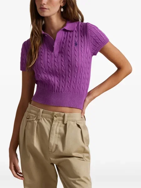 Căciulă Polo Ralph Lauren cu broderie tricotate de costum albastru