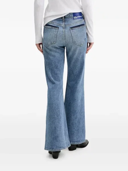 Lepršave traperice Karl Lagerfeld Jeans rasplamsao plava