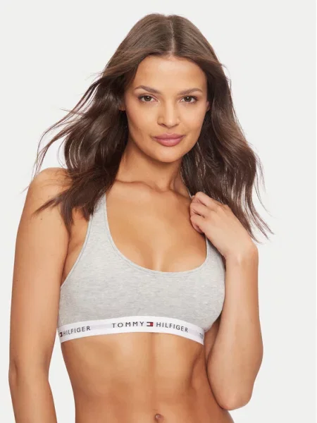 Bez podšívky top Tommy Hilfiger Underwear šedý