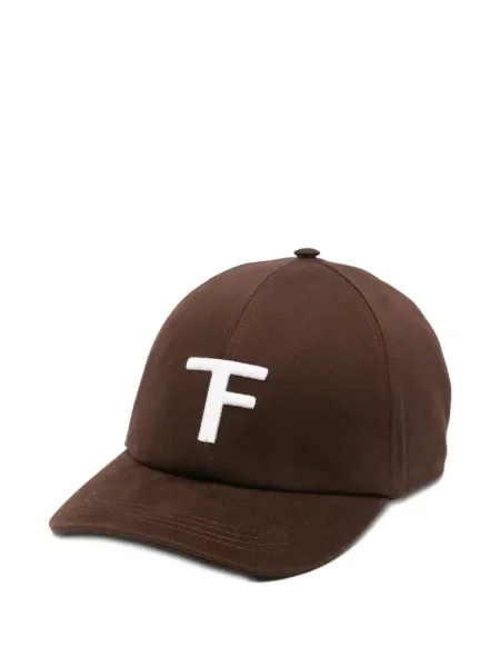 Șapcă Tom Ford cu broderie maro