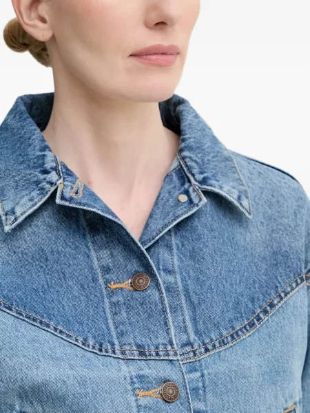 Blugi evazați Levi's® din piele de căprioară albastru