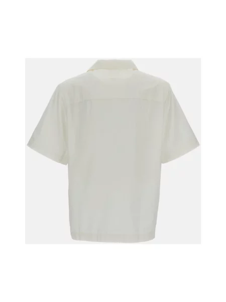 A.P.C. koszula z dodatkiem lnu Chemise Manches Courtes biała