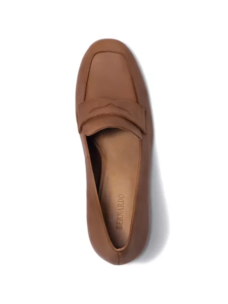 Pantofi cu toc Bernardo din piele maro