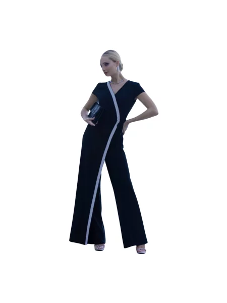 Kombinezon Frank Lyman z dekoltem w serek z krótkim rękawem elegancki