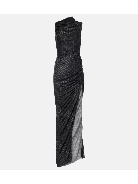 Rochie Rick Owens cu imagine din jerseu negru