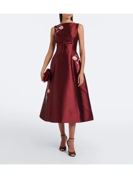 Rochie de cocktail Erdem cu broderie din satin