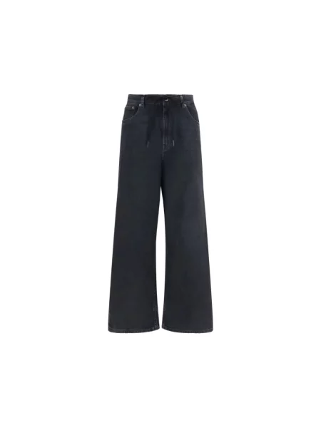 Szerokie jeansy Mm6 Maison Margiela czarne