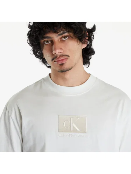 T-shirt Calvin Klein Jeans Embroidery Patch T-Shirt White L λευκό