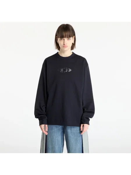 Длинный лонгслив Mm6 с длинным рукавом черный