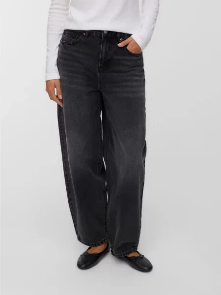 Широкие джинсы Vero Moda черные