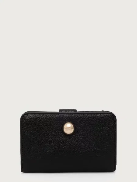 Twinset portofel pentru femei cu imitație de piele negru