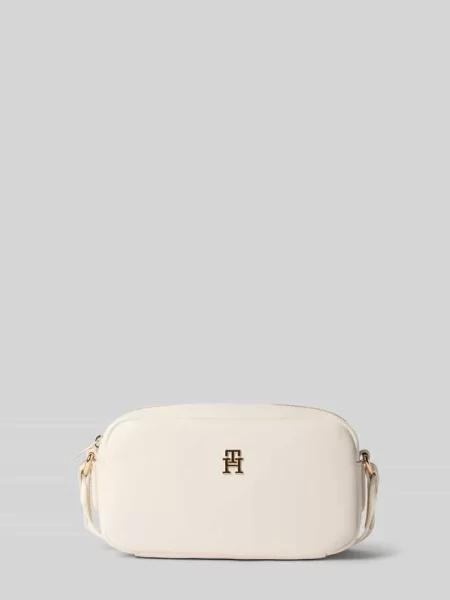 Torba na ramię z imitacji skóry Tommy Hilfiger beżowa