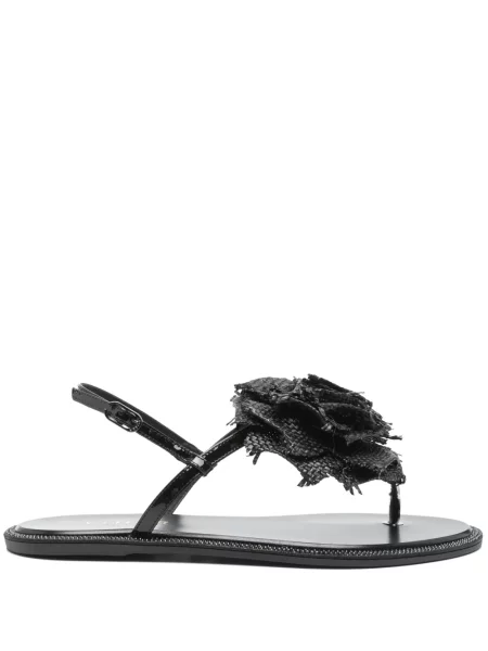 Сандали Le Silla на цветя с апликация черно