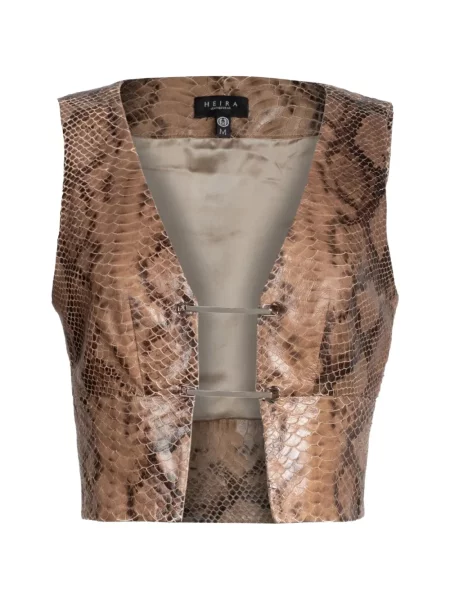 Γιλέκο Heira Leatherwear καφέ
