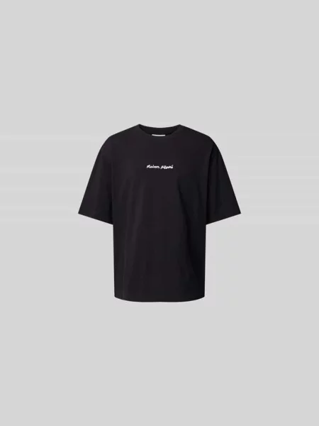 T-shirt typu oversized z bawełny Maison Kitsune czarna
