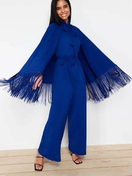 Sukienka wieczorowa Trendyol niebieska