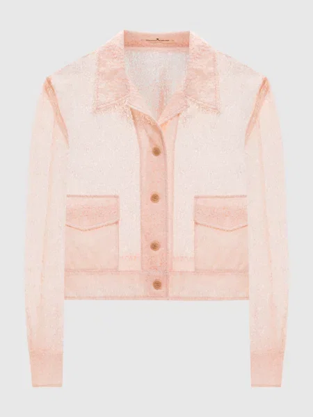 Жакет з мережива Ermanno Scervino рожевий