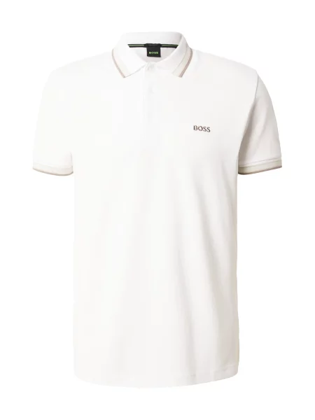 BOSS Tricou Paddy gri taupe alb