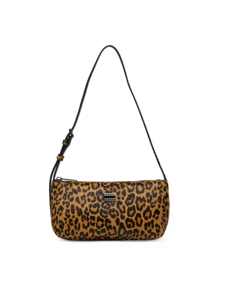 Tommy Jeans Дамска чанта Tjw Must Leopard Shoulder Bag Оранжев кафяво
