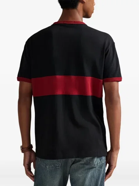 Ριγέ polo Polo Ralph Lauren με κουκούλα με αυτόγραφο λευκό