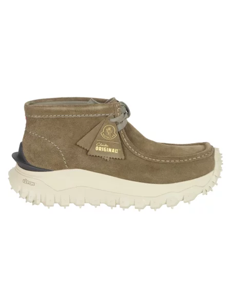 Botki Moncler zamszowe brązowe