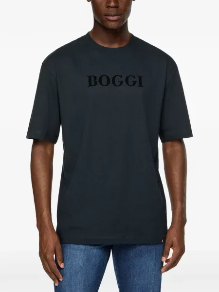 Tricou Boggi Milano cu imagine albastru