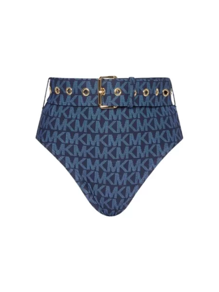 Dół bikini z wysokim stanem Michael Kors granatowy