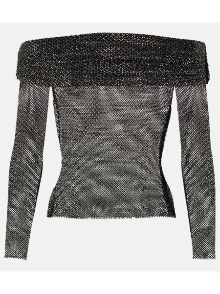 Top Self-portrait z siateczką z siateczki czarny