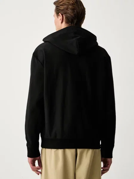 Calvin Klein bluza z kapturem z bawełną czarna