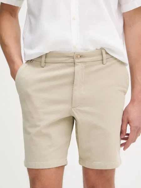 BOSS kratke hlače iz bombaža z elastanom bež