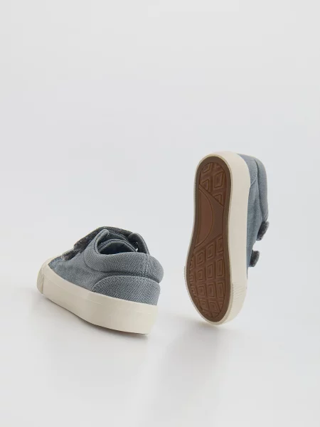 Кеды Reserved на липучках голубые