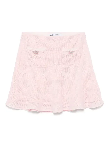 Fusta mini Self-portrait cu funde roz