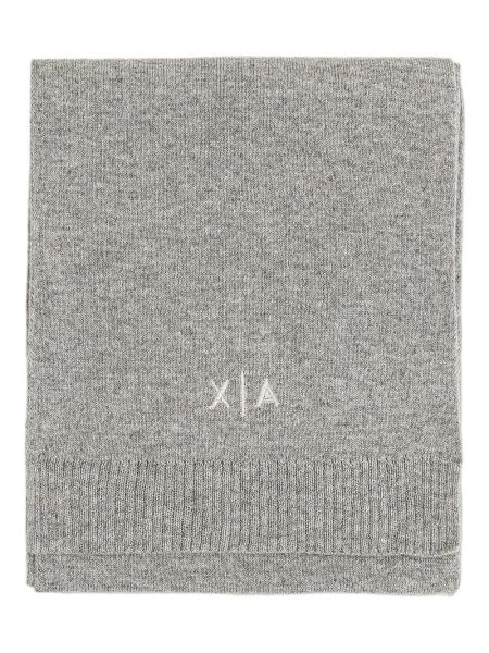 Fular Armani Exchange cu broderie gri