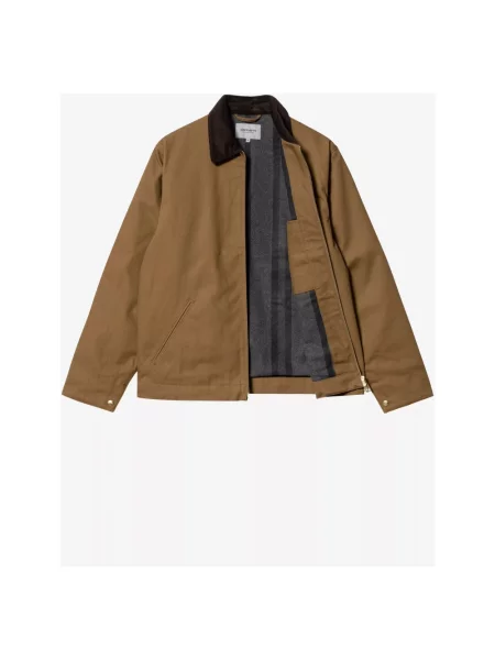 Carhartt WIP kurtka jeansowa Detroit Jacket przejściowa brązowy