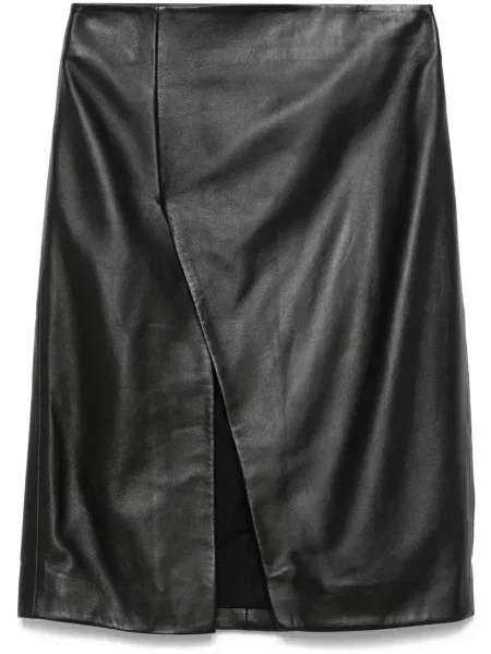 Fustă Loulou Studio cu crăpătură negru