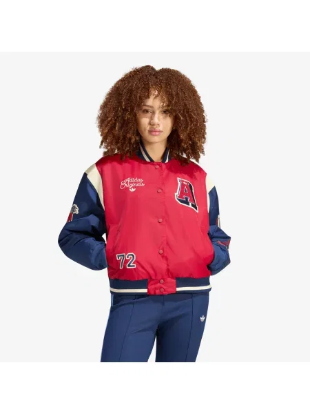 Geacă bomber Adidas Originals roșu